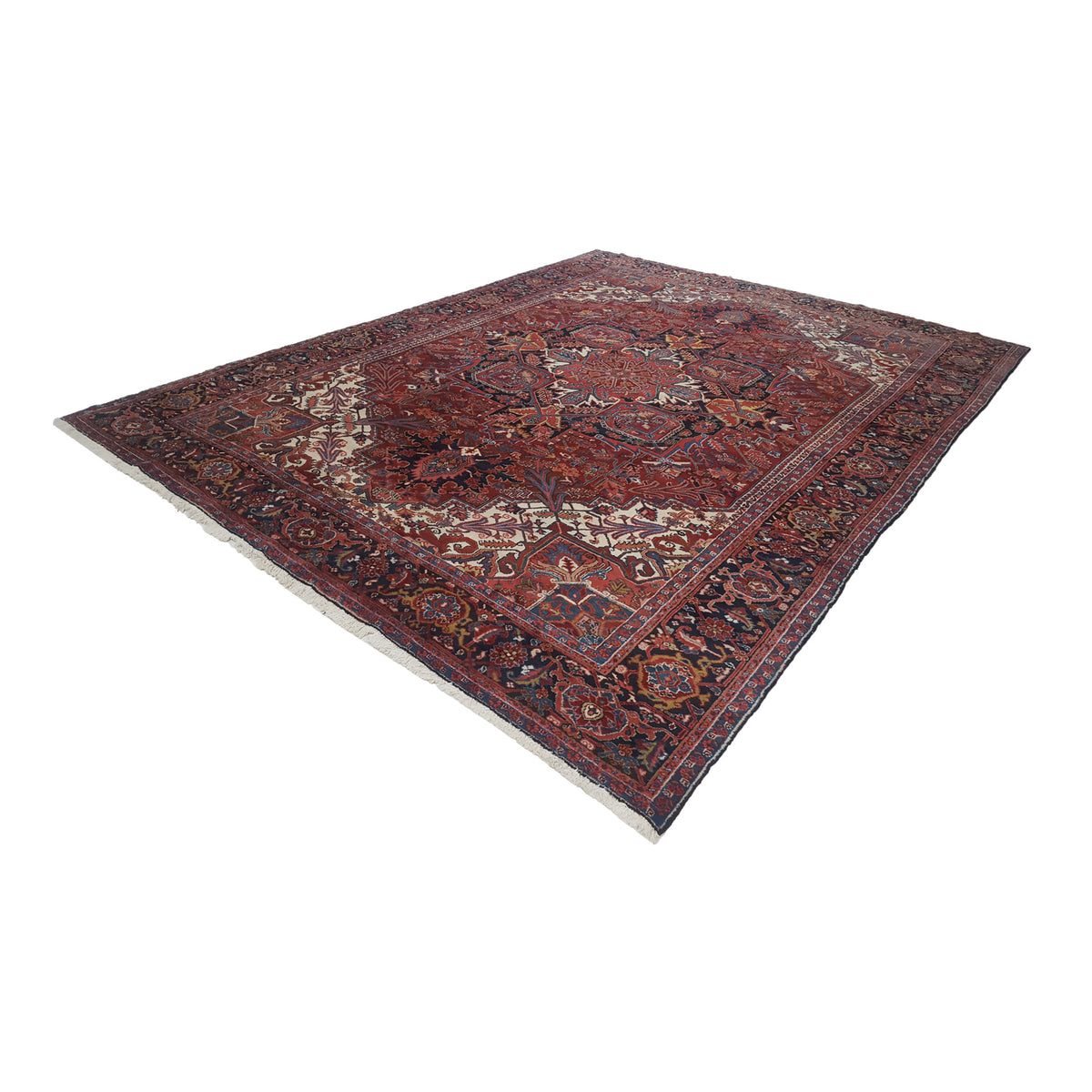 Fasa Antique Heriz 41415 Rust Navy Traditional Antique Rug