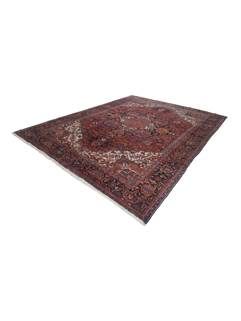 Fasa Antique Heriz 41415 Rust Navy Traditional Antique Rug