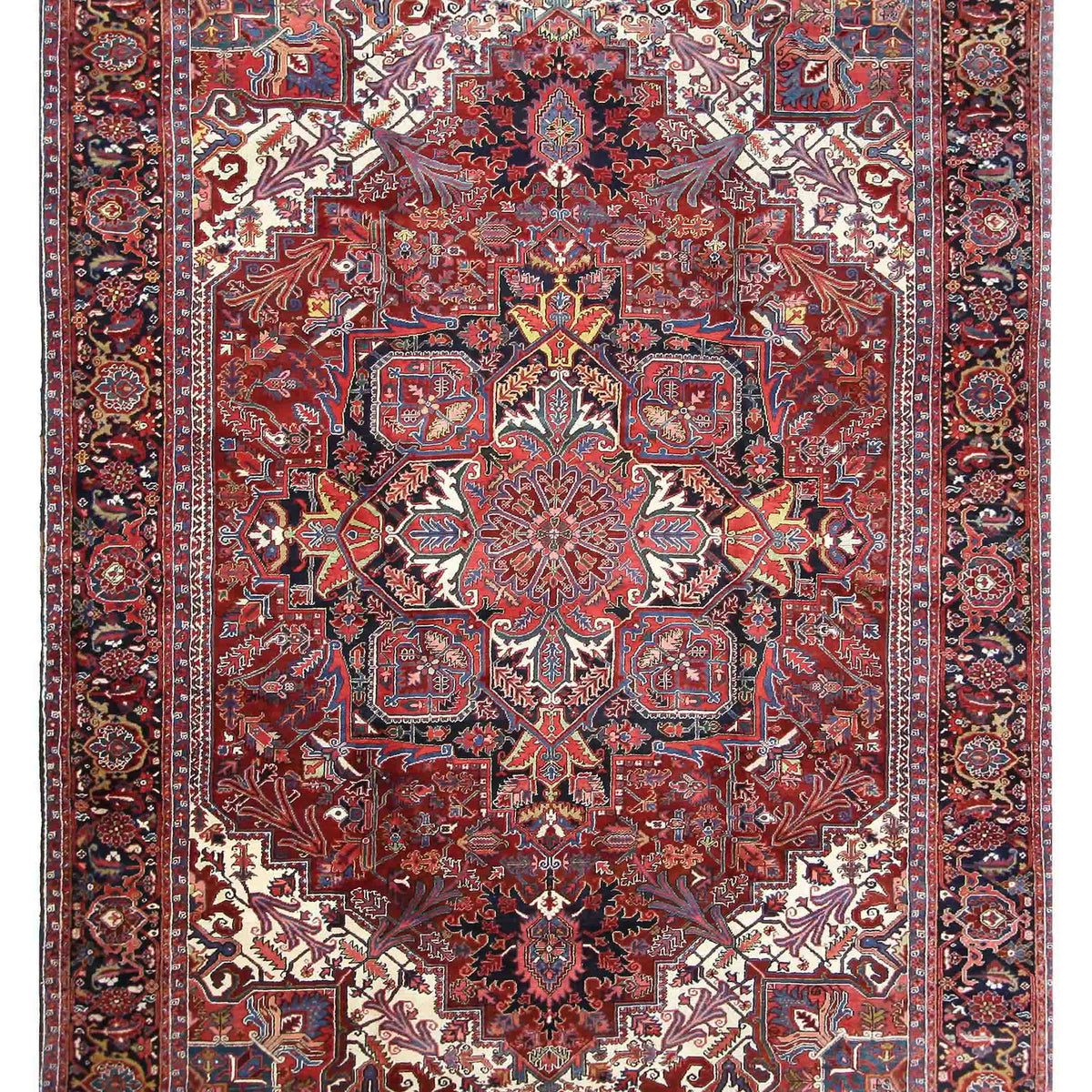 Fasa Antique Heriz  Rust Navy Traditional