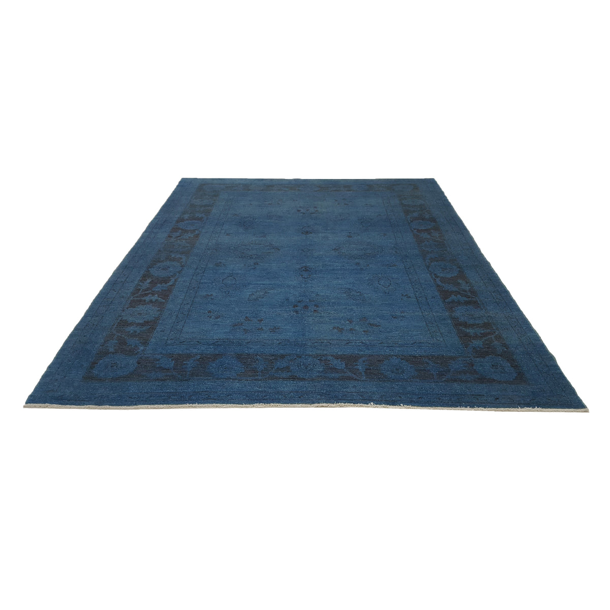 Pacific Farahan Overdyed 41432 Blue Charcoal Transitional Hand Knotted Rug