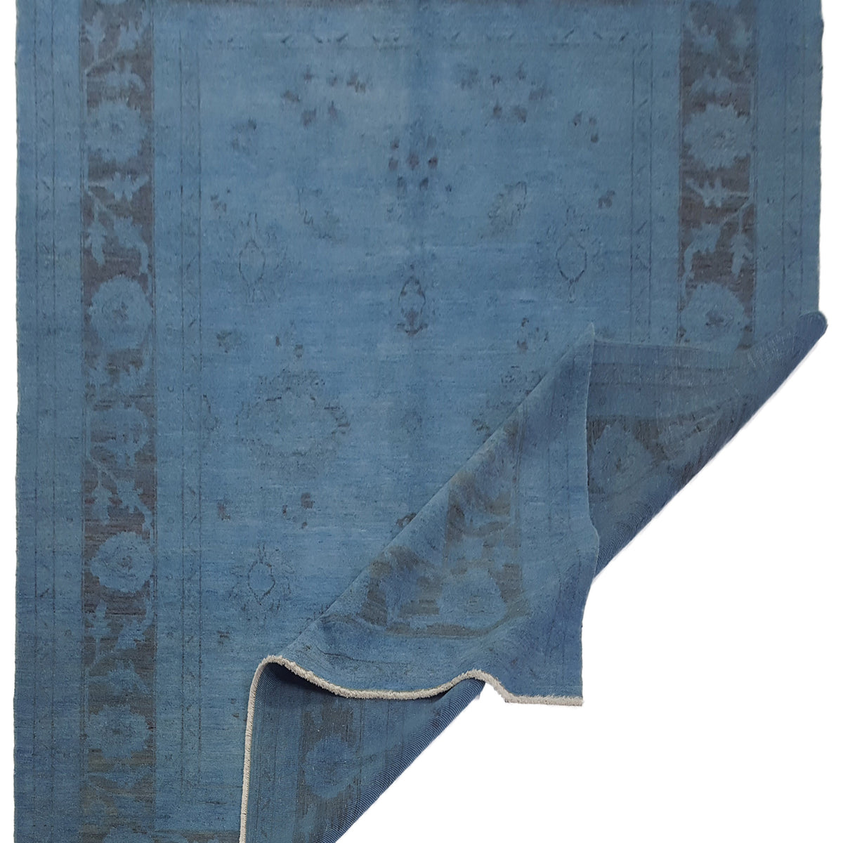 Pacific Farahan Overdyed 41432 Blue Charcoal Transitional Hand Knotted Rug