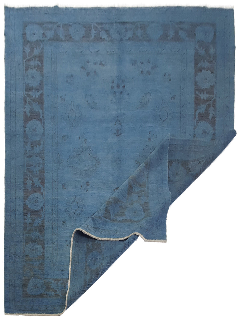 Pacific Farahan Overdyed 41432 Blue Charcoal Transitional Hand Knotted Rug