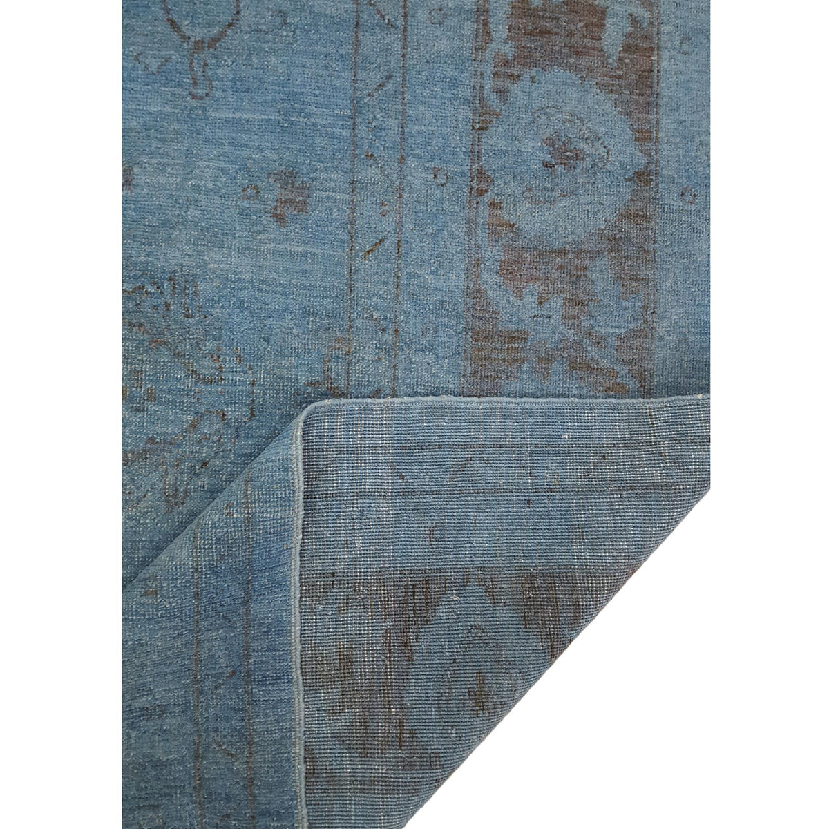 Pacific Farahan Overdyed 41432 Blue Charcoal Transitional Hand Knotted Rug