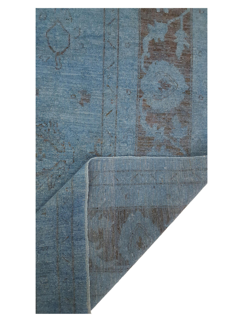 Pacific Farahan Overdyed 41432 Blue Charcoal Transitional Hand Knotted Rug