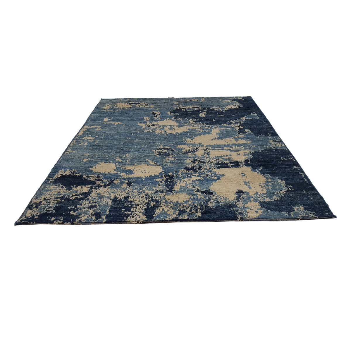 Pacific Jolay Khurs 41434 Blue Ivory Modern Hand Knotted Rug