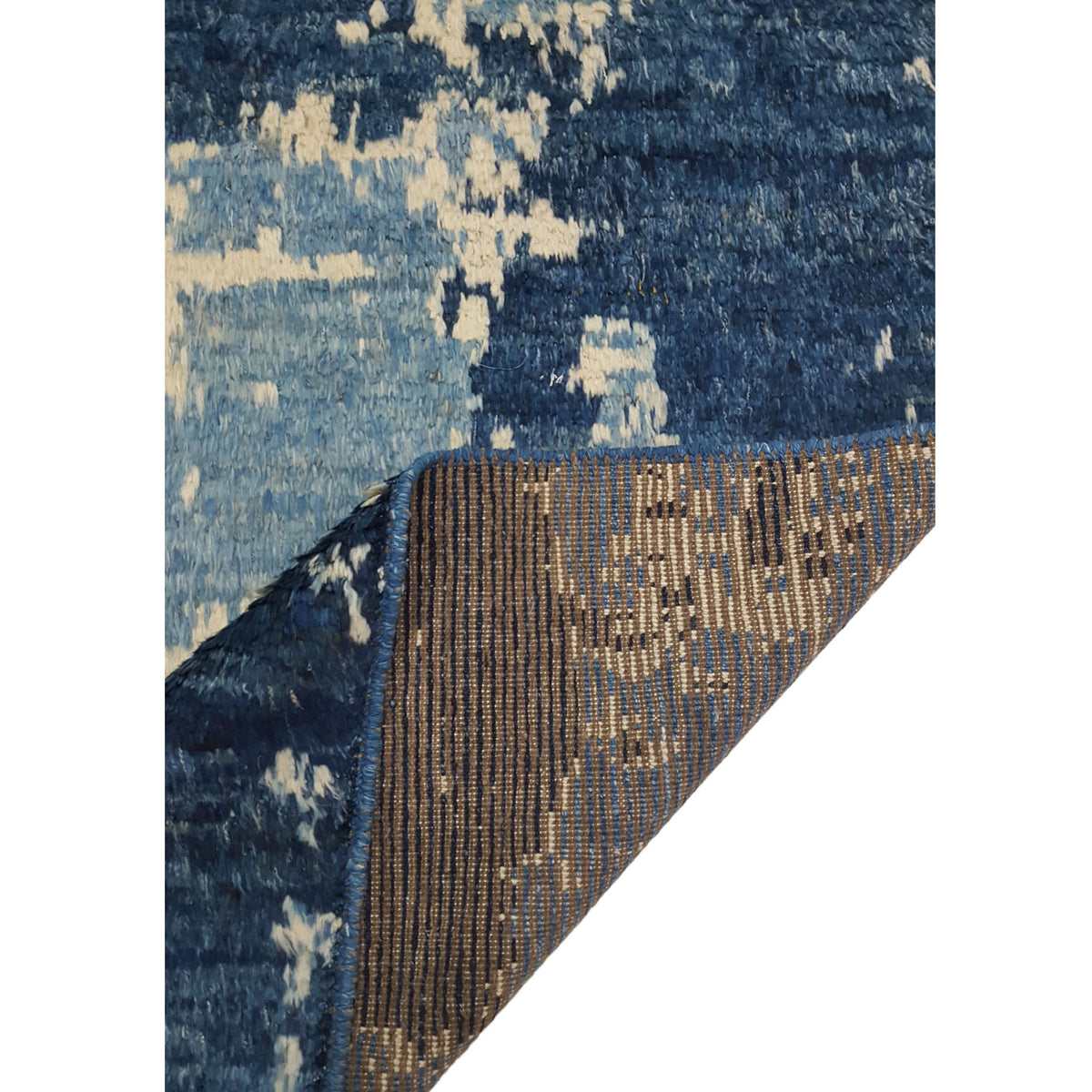 Pacific Jolay Khurs 41434 Blue Ivory Modern Hand Knotted Rug