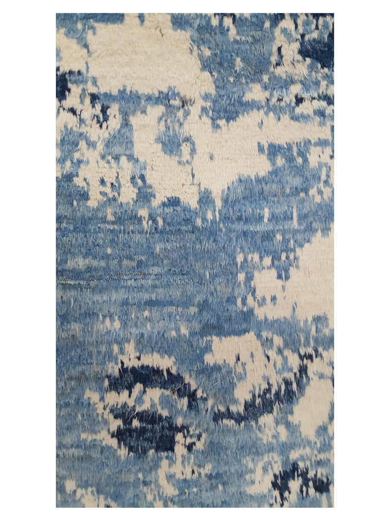 Pacific Jolay Khurs 41434 Blue Ivory Modern Hand Knotted Rug