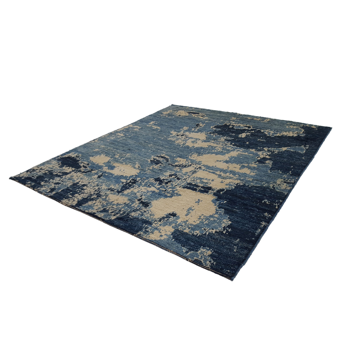 Pacific Jolay Khurs 41434 Blue Ivory Modern Hand Knotted Rug