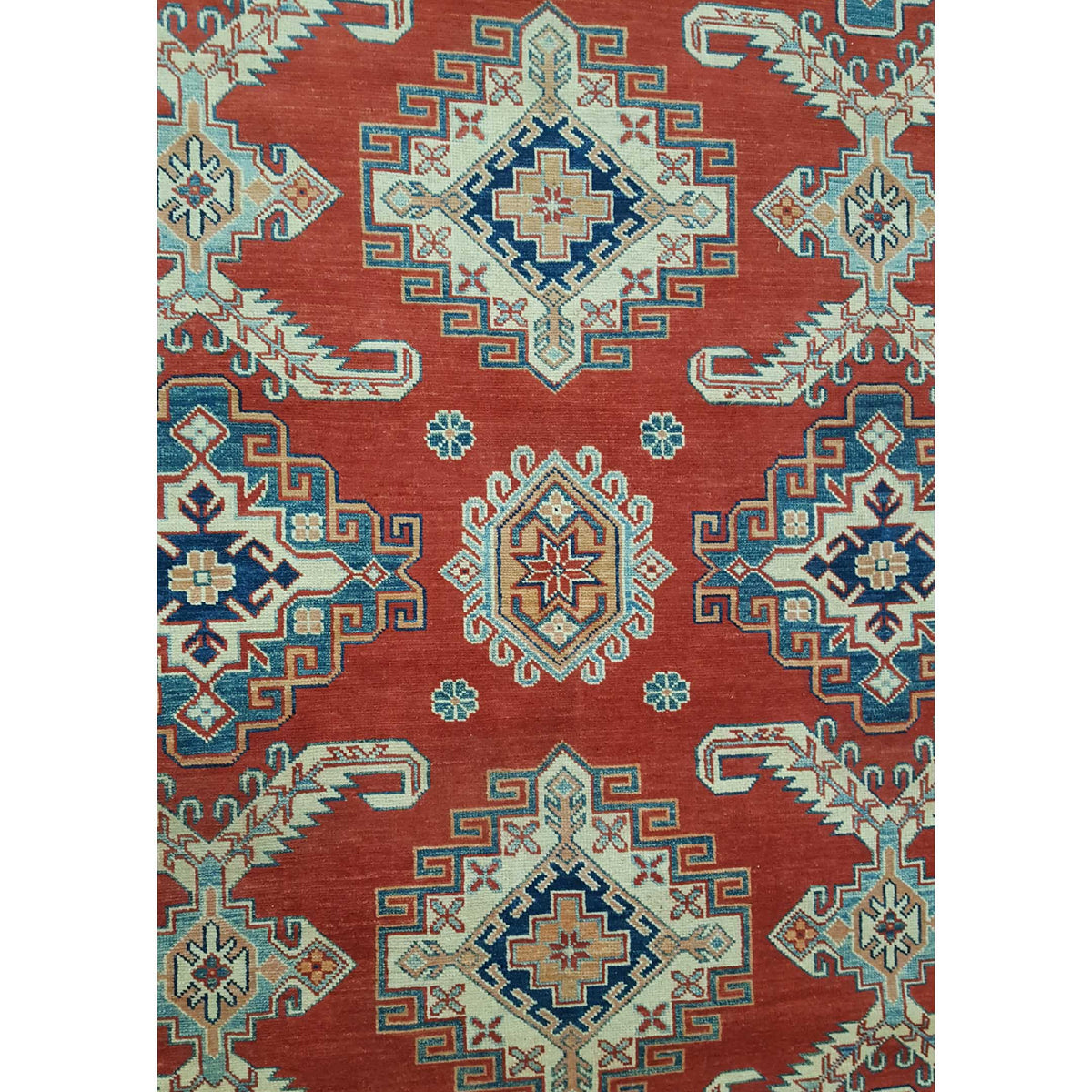 Pacific Kazak Afzali 41438 Red Ivory Traditional Hand Knotted Rug