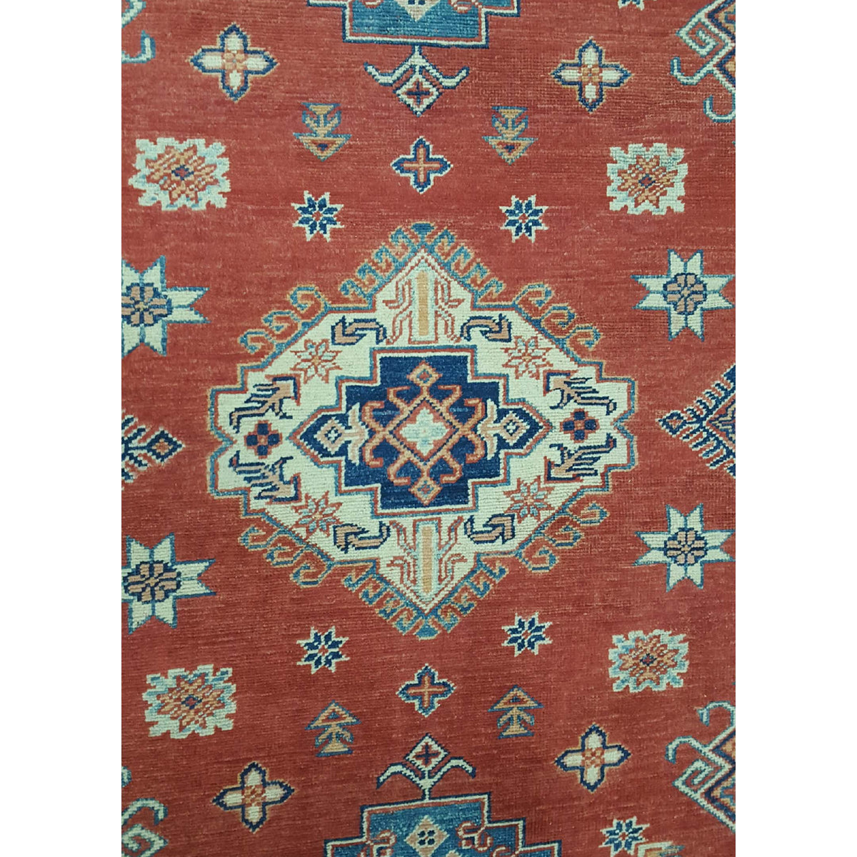 Pacific Kazak Afzali 41441 Red Ivory Traditional Hand Knotted Rug
