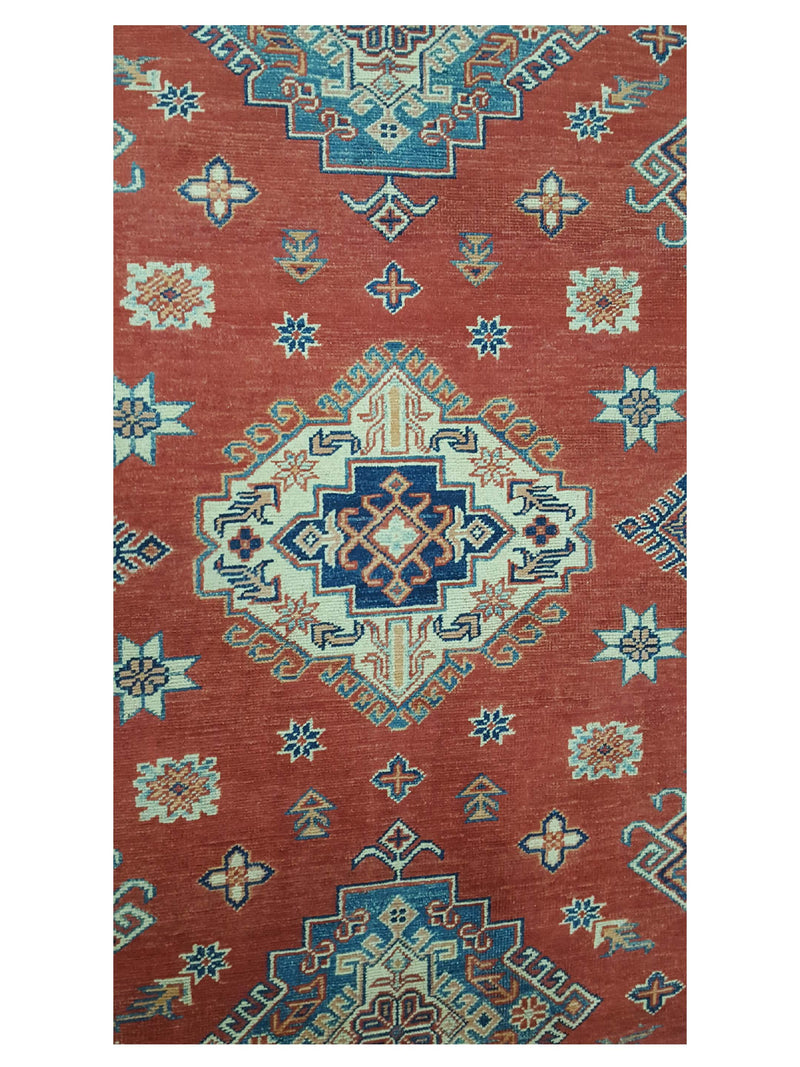 Pacific Kazak Afzali 41441 Red Ivory Traditional Hand Knotted Rug