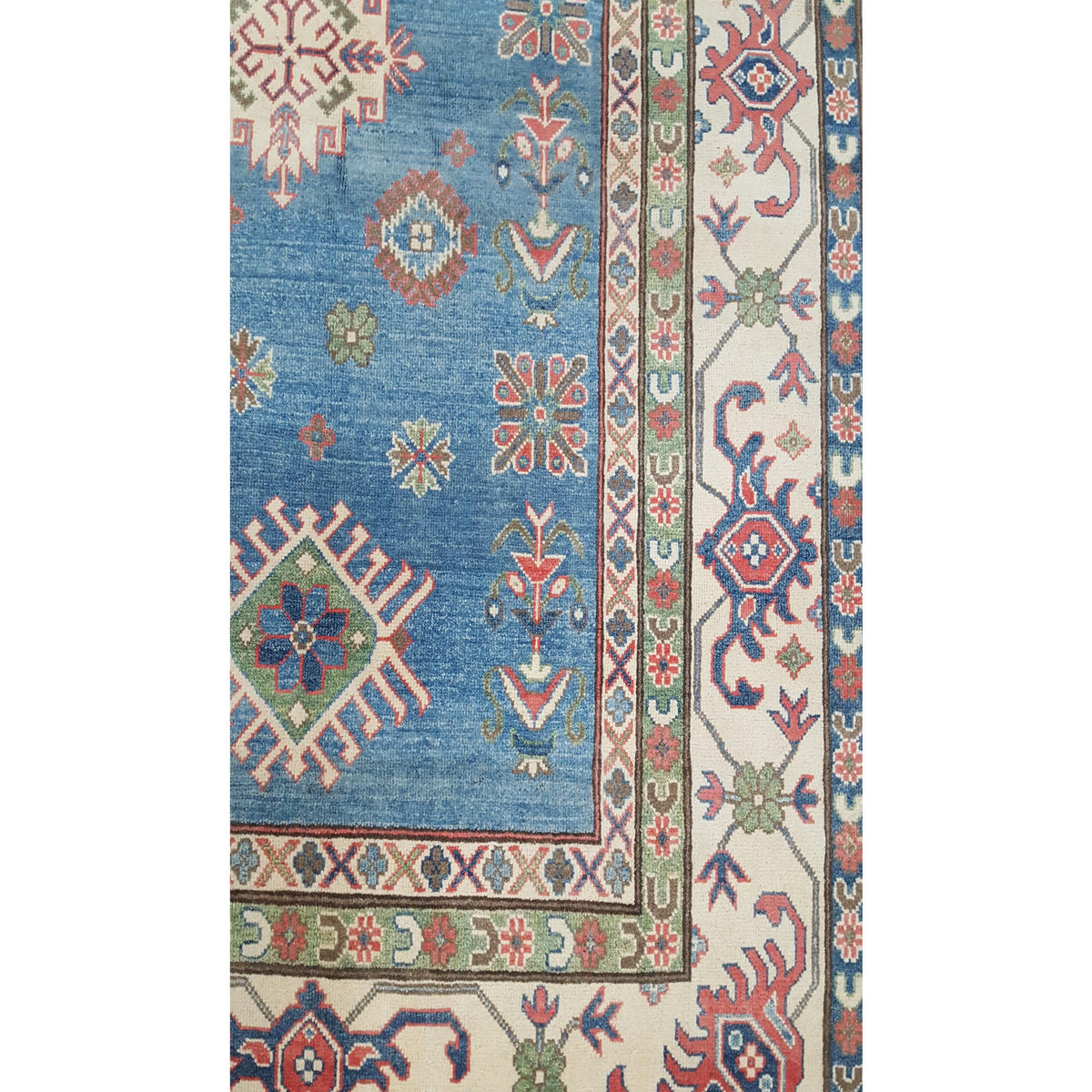 Pacific Kazak 41447 Blue Ivory Traditional Hand Knotted Rug