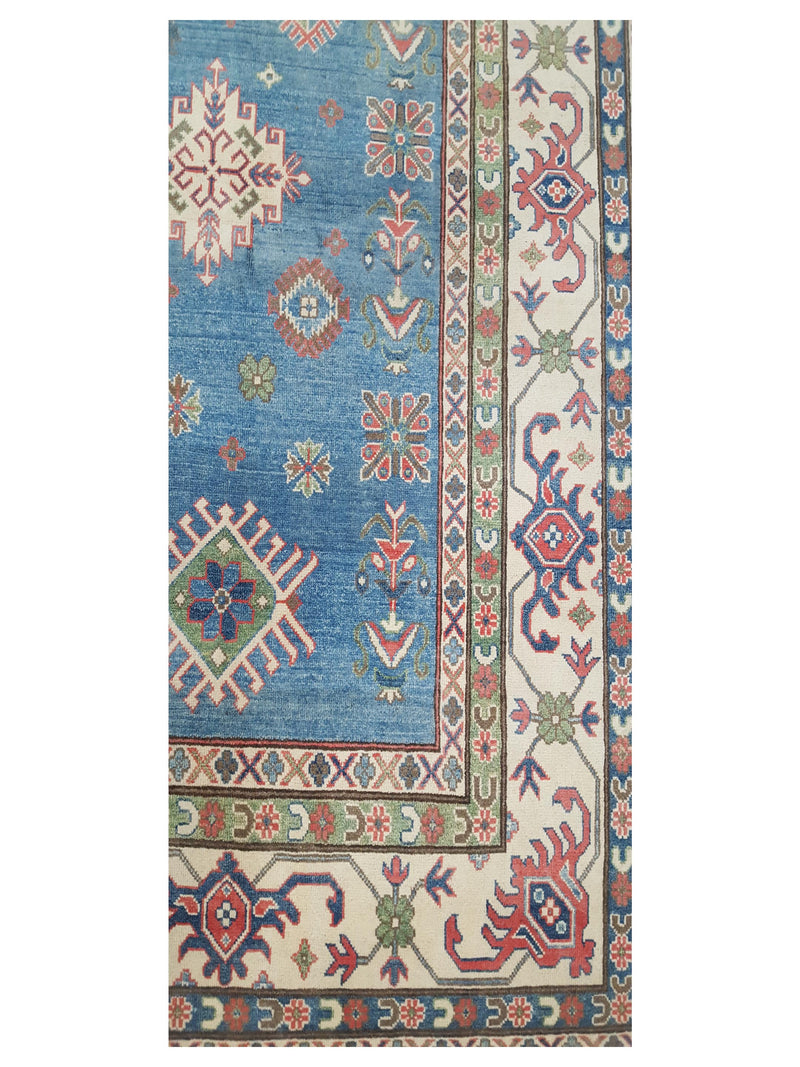 Pacific Kazak 41447 Blue Ivory Traditional Hand Knotted Rug