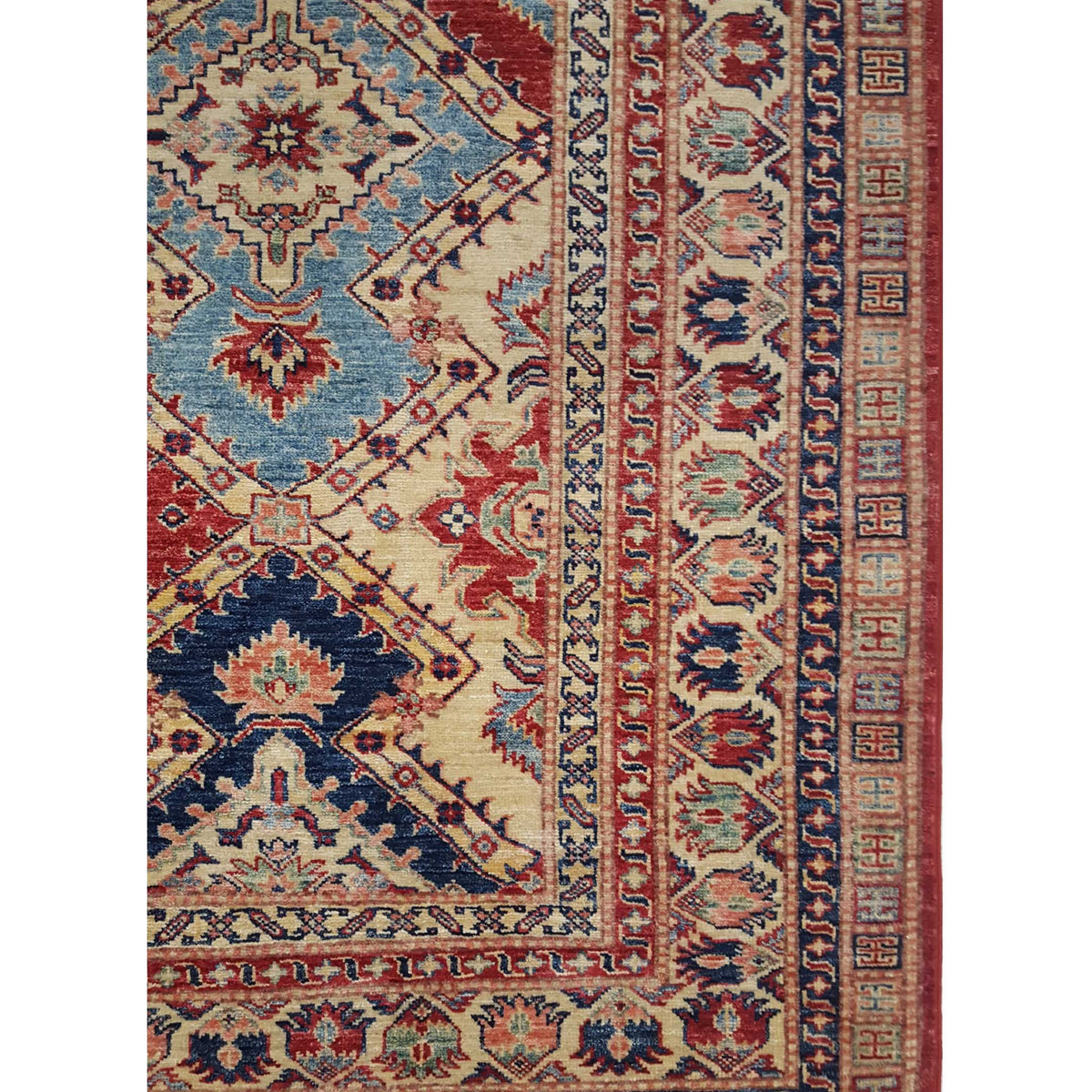 Pacific Kazak Artisan 41459 Red Multi Traditional Hand Knotted Rug