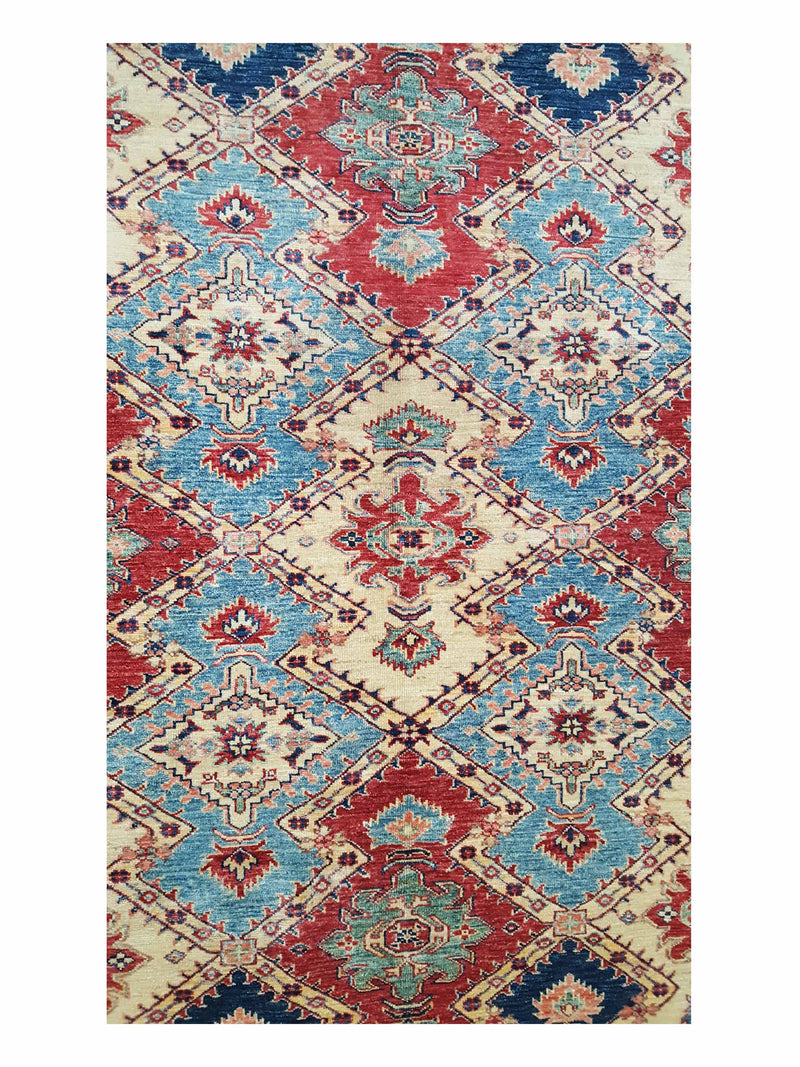 Pacific Kazak Artisan 41459 Red Multi Traditional Hand Knotted Rug
