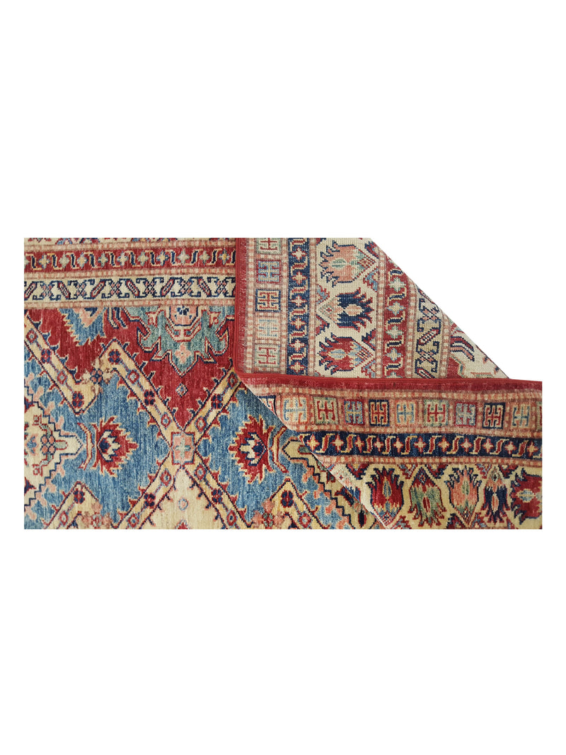 Pacific Kazak Artisan 41459 Red Multi Traditional Hand Knotted Rug