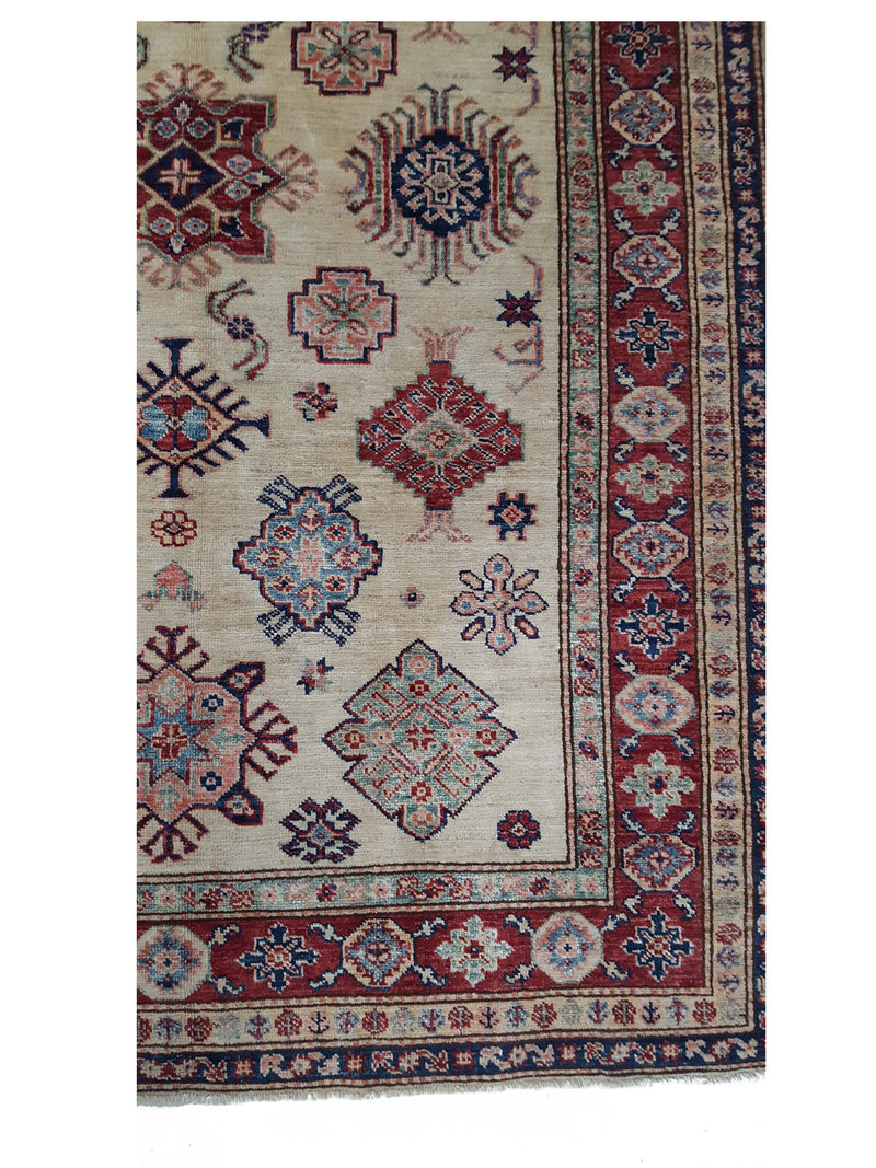 Pacific Kazak Artisan 41461 Ivory Red Traditional Hand Knotted Rug