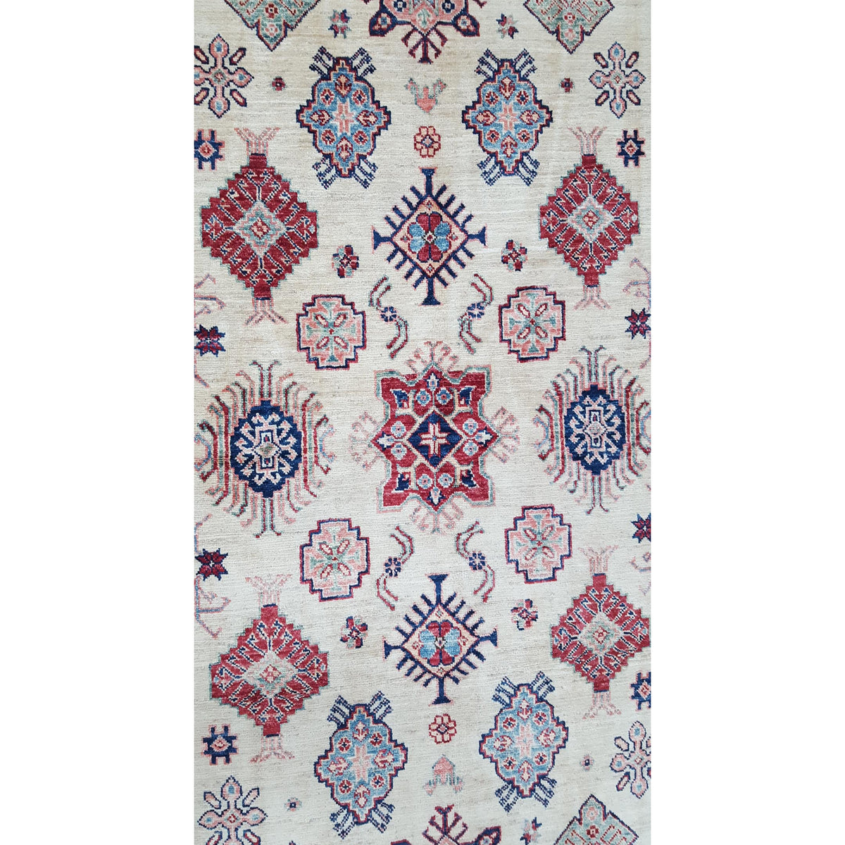 Pacific Kazak Artisan 41461 Ivory Red Traditional Hand Knotted Rug