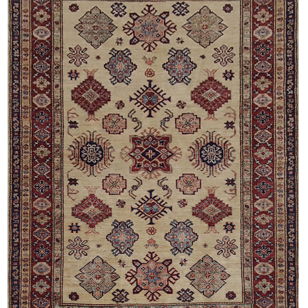 Pacific Kazak Super  Ivory Red Traditional