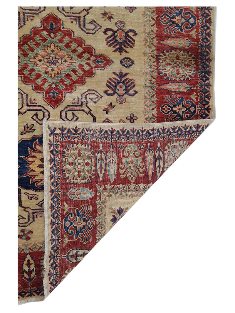 Pacific Kazak Artisan 41465 Ivory Red Traditional Hand Knotted Rug