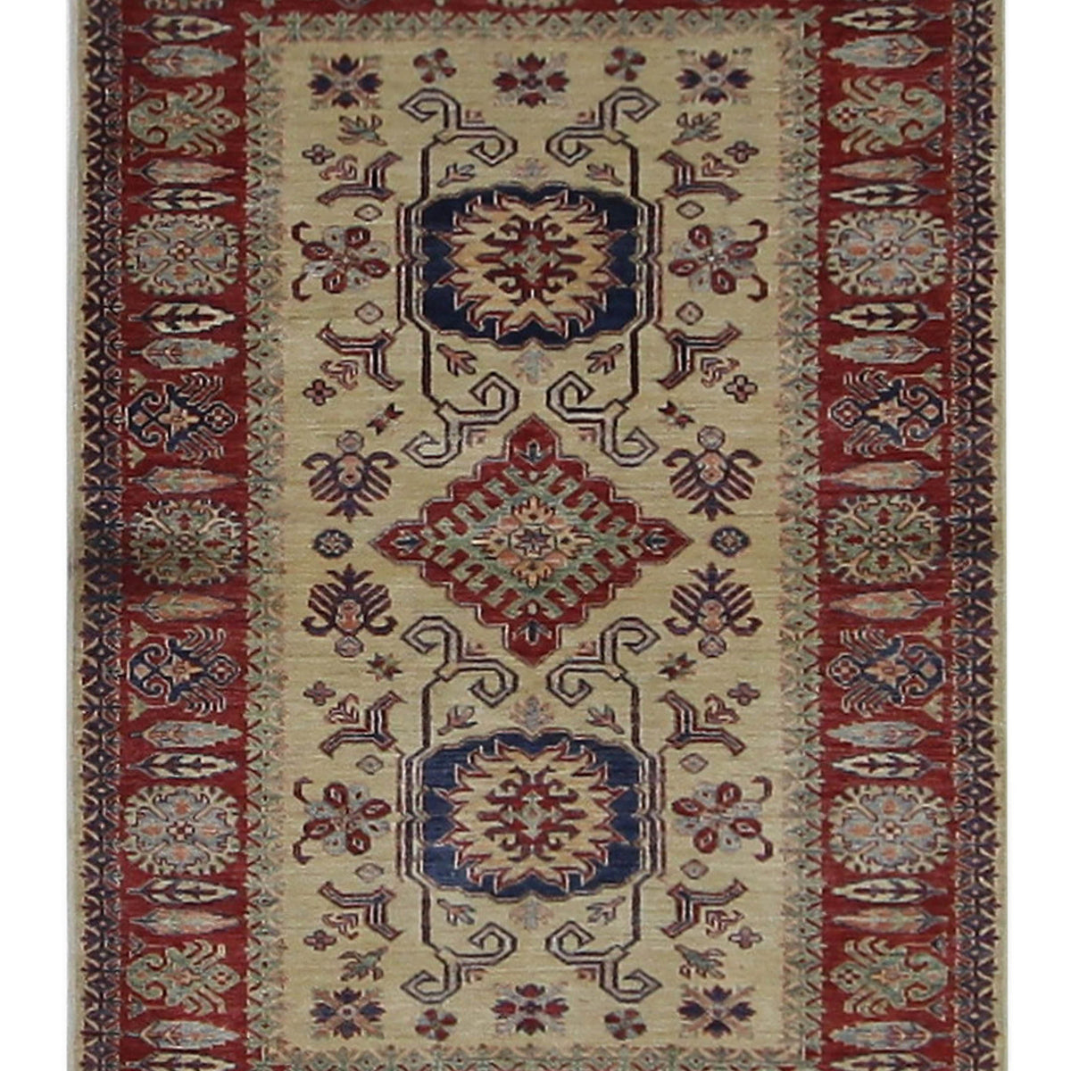 Pacific Kazak Super  Ivory Red Traditional