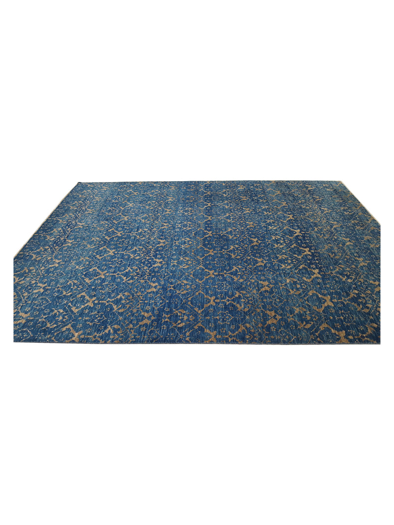 Pacific Soft Melody 41500 Navy Navy Transitional Hand Knotted Rug