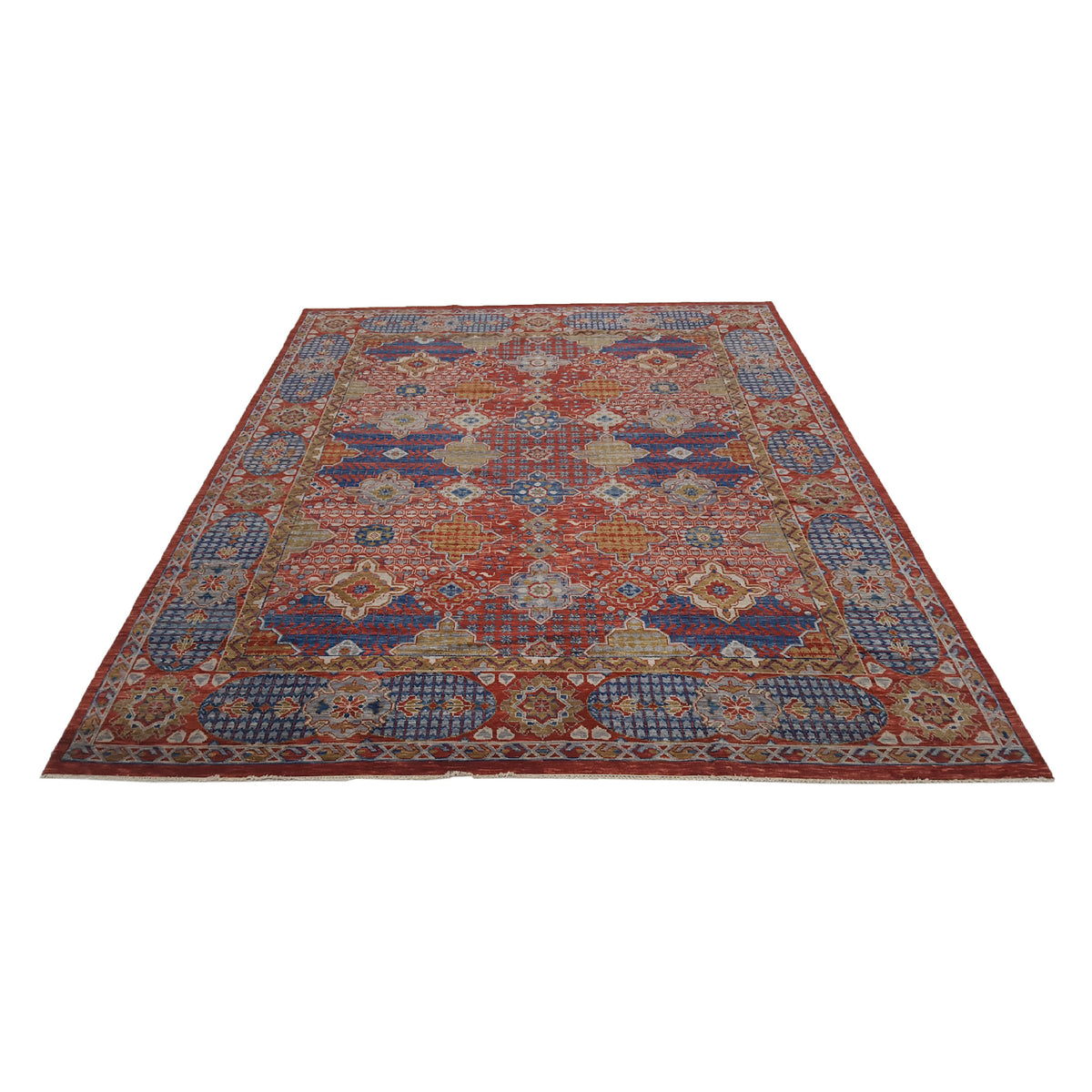 Pacific Anatolian Revival 41512 Red Navy Transitional Hand Knotted Rug