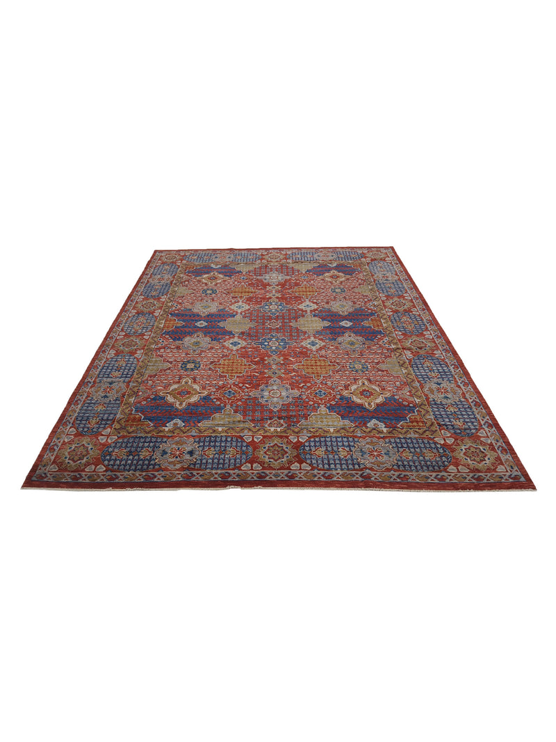 Pacific Anatolian Revival 41512 Red Navy Transitional Hand Knotted Rug
