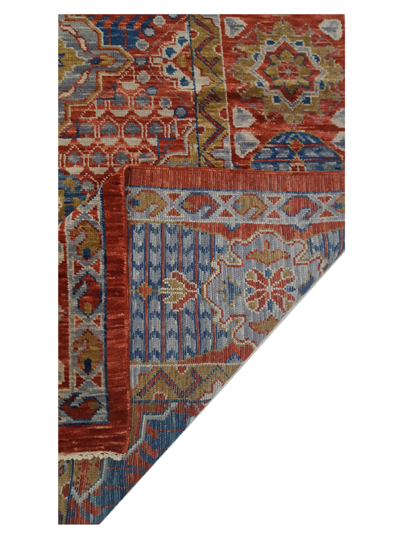 Pacific Anatolian Revival 41512 Red Navy Transitional Hand Knotted Rug