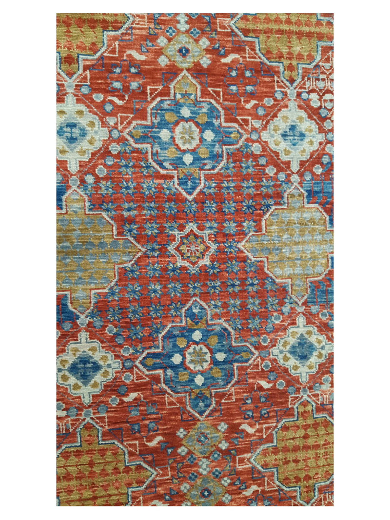 Pacific Anatolian Revival 41512 Red Navy Transitional Hand Knotted Rug