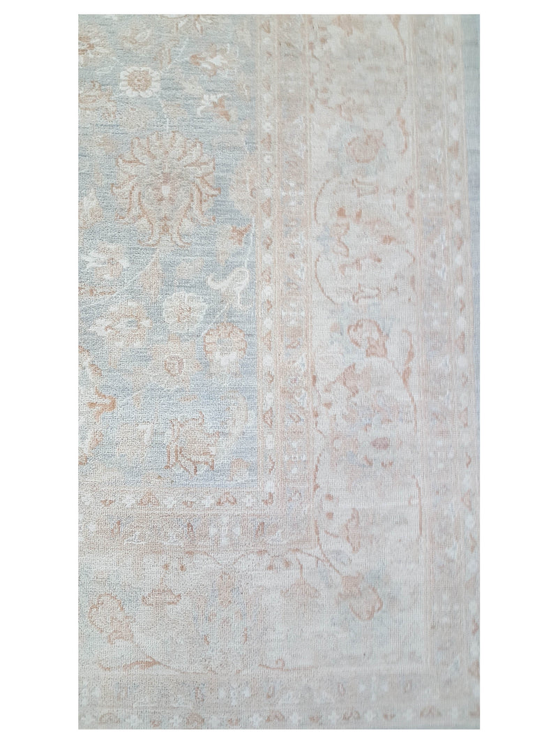 Pacific Ziegler 41526 Teal Beige Transitional Hand Knotted Rug