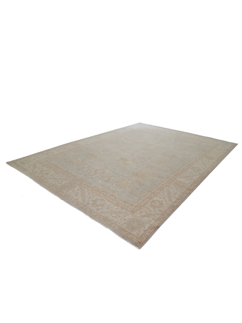 Pacific Ziegler 41529 Teal Taupe Transitional Hand Knotted Rug