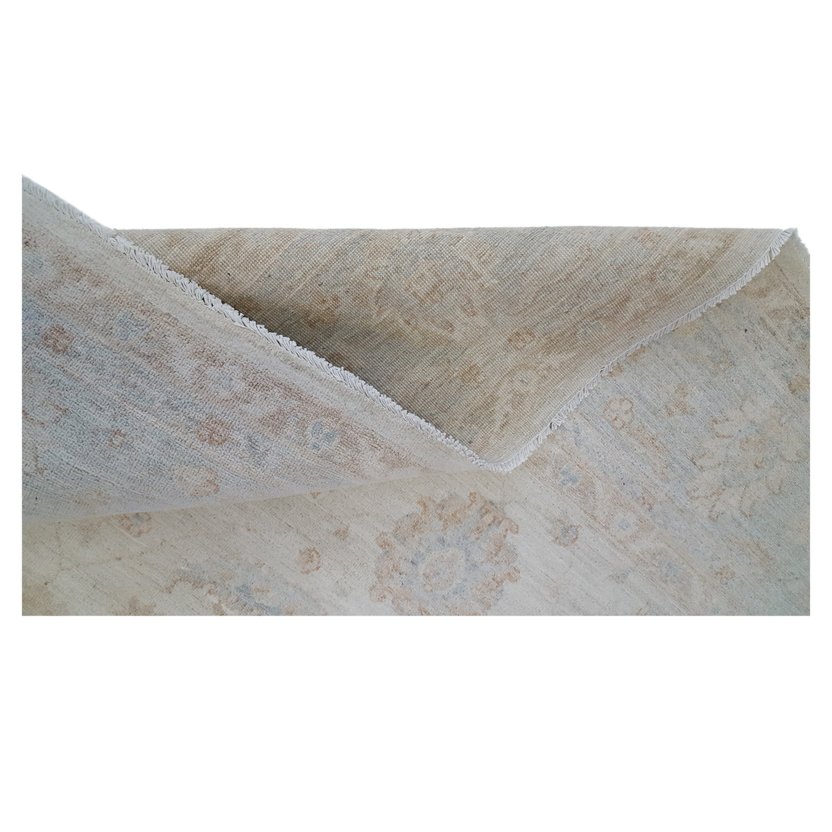 Pacific Ziegler 41534 Ivory Lt.Green Transitional Hand Knotted Rug