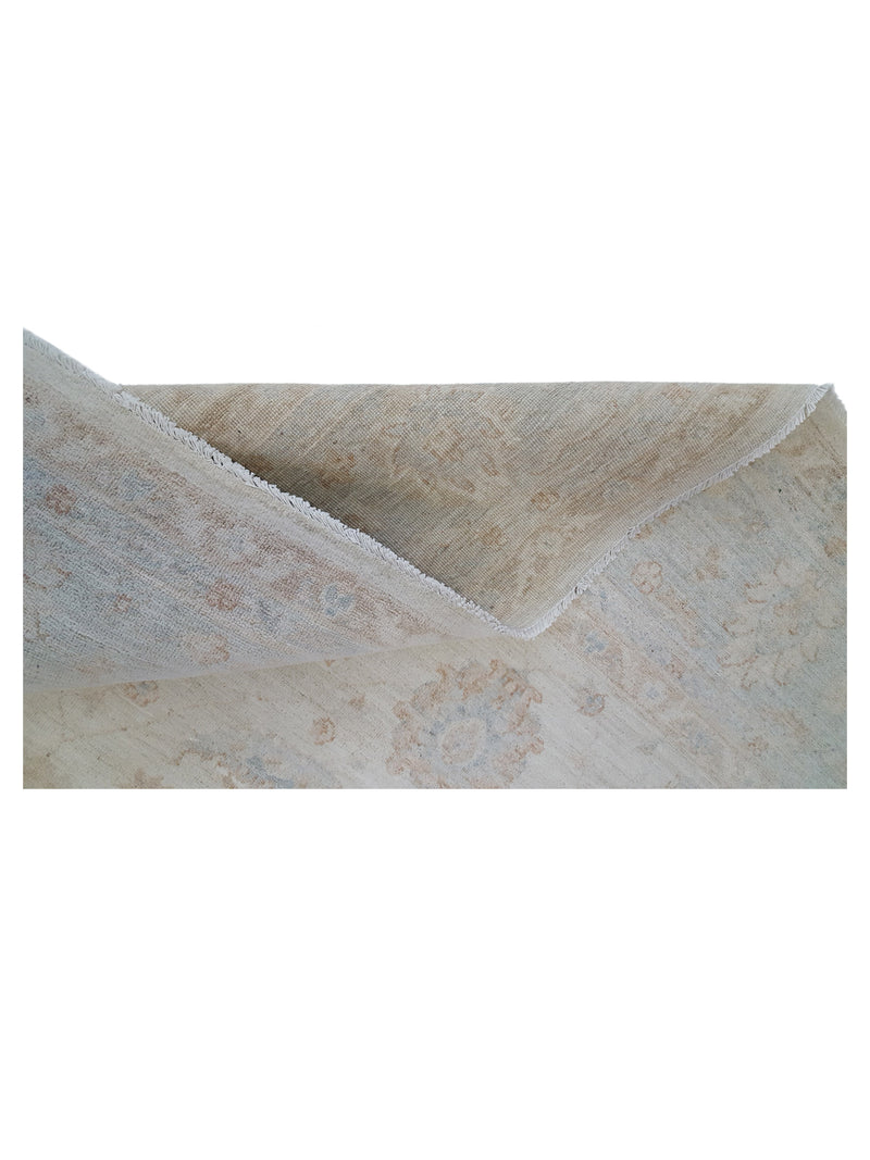 Pacific Ziegler 41534 Ivory Lt.Green Transitional Hand Knotted Rug