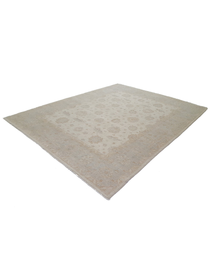 Pacific Ziegler 41534 Ivory Lt.Green Transitional Hand Knotted Rug
