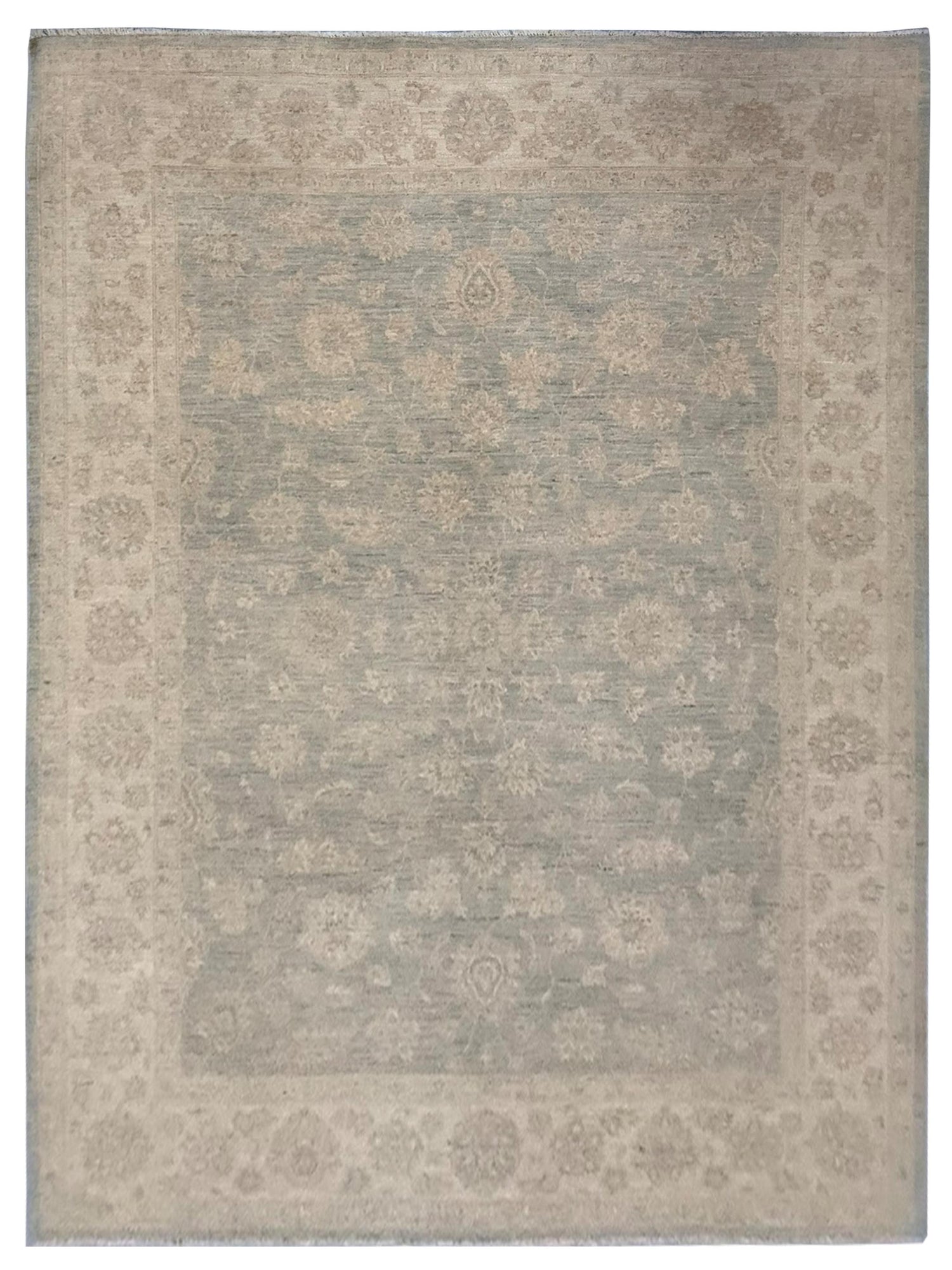 Pacific Ziegler 41536 Lt.Blue Ivory Transitional Hand Knotted Rug