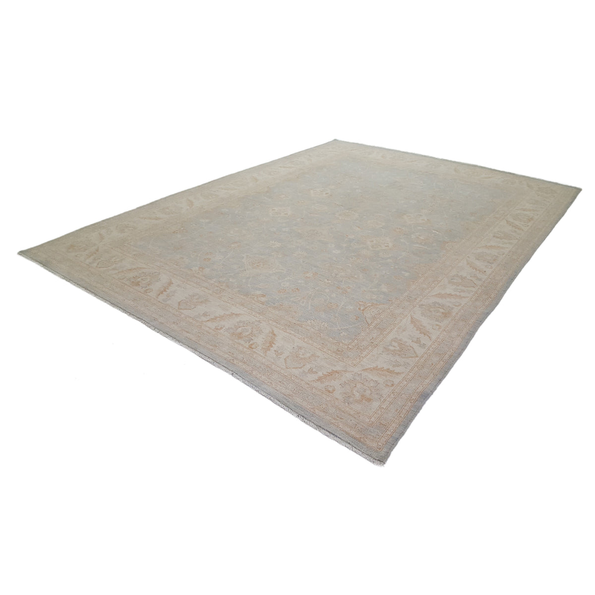 Pacific Ziegler 41538 Lt.Blue Ivory Transitional Hand Knotted Rug