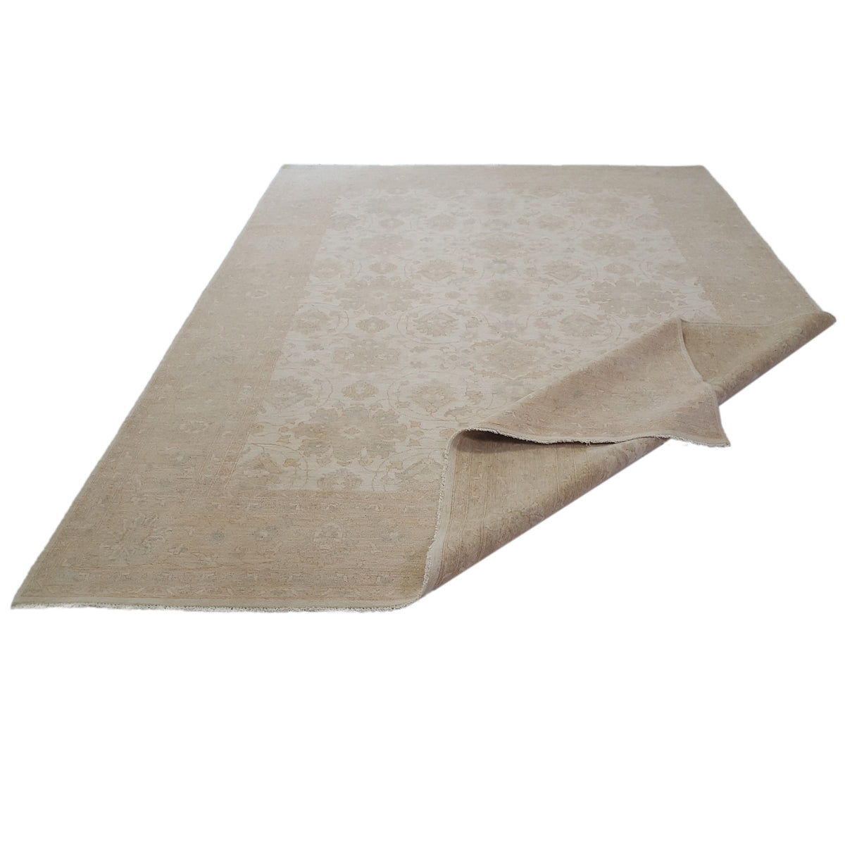 Pacific Ziegler 41540 Ivory Taupe Transitional Hand Knotted Rug