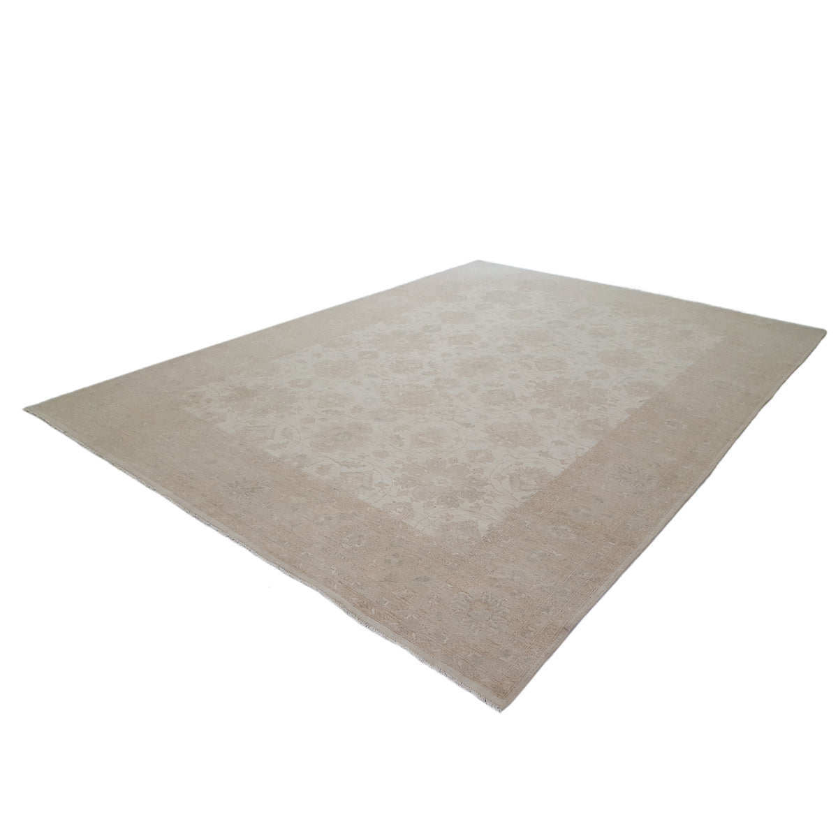 Pacific Ziegler 41540 Ivory Taupe Transitional Hand Knotted Rug
