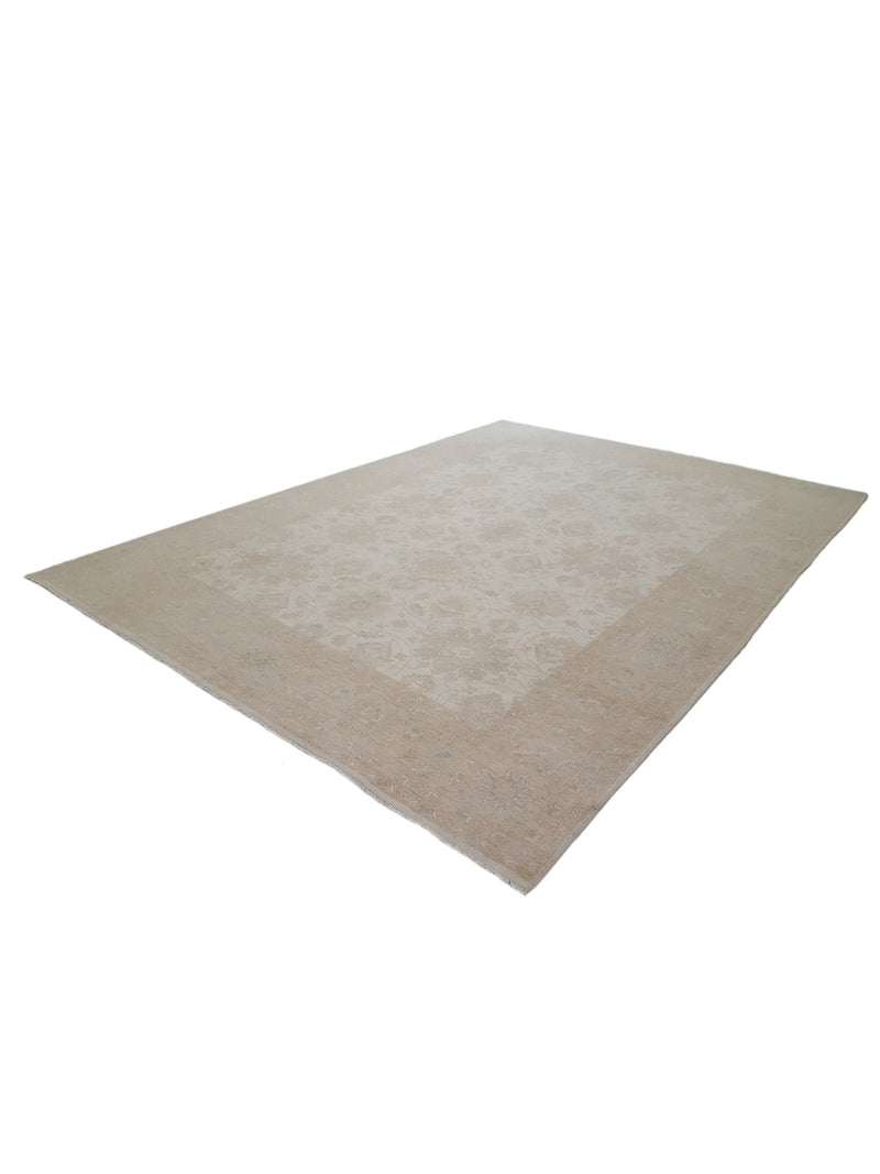 Pacific Ziegler 41540 Ivory Taupe Transitional Hand Knotted Rug