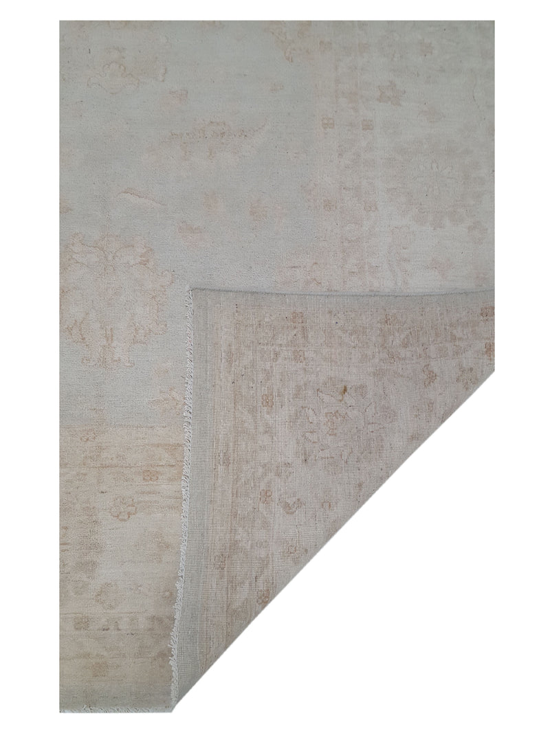 Pacific Ziegler 41543 Teal Ivory Transitional Hand Knotted Rug