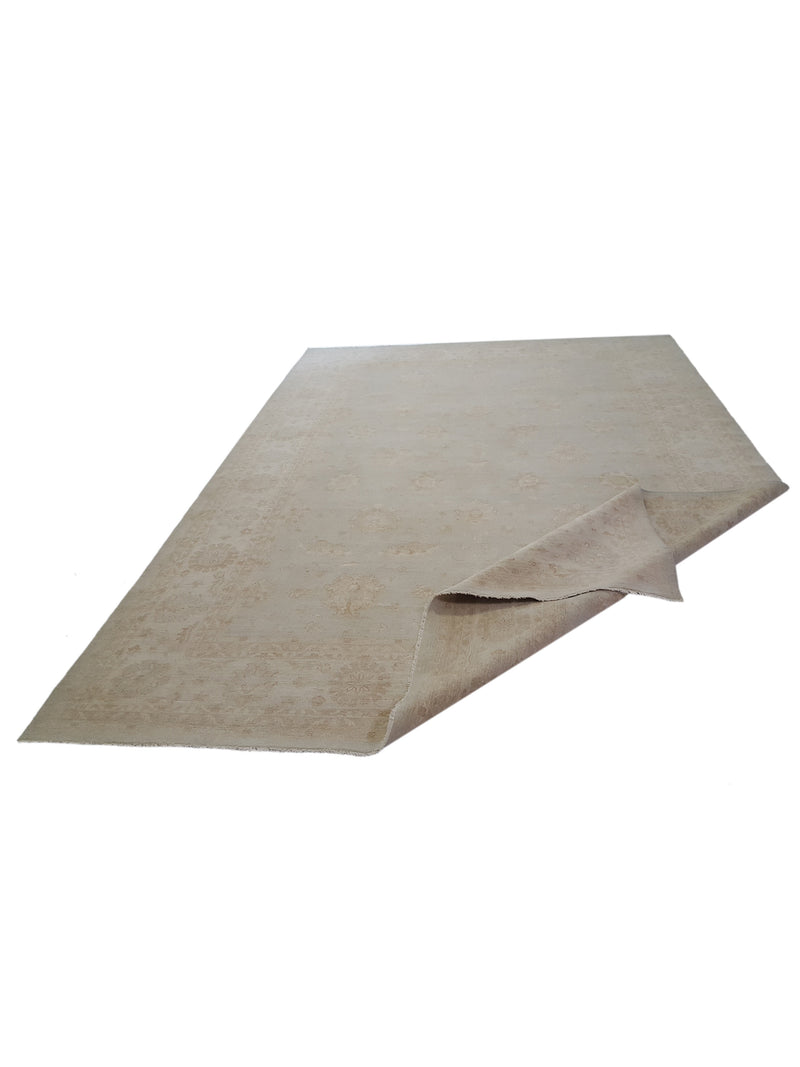 Pacific Ziegler 41543 Teal Ivory Transitional Hand Knotted Rug