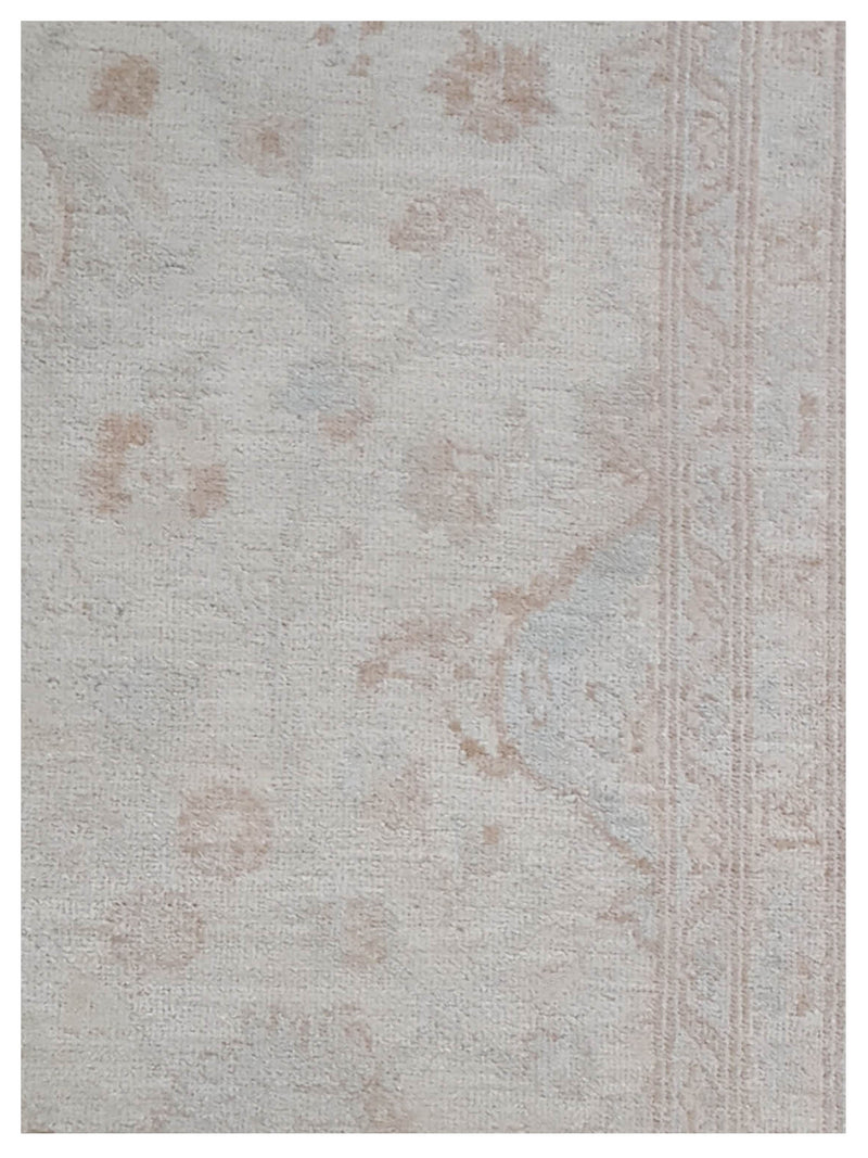 Pacific Ziegler 41544 Ivory Teal Transitional Hand Knotted Rug