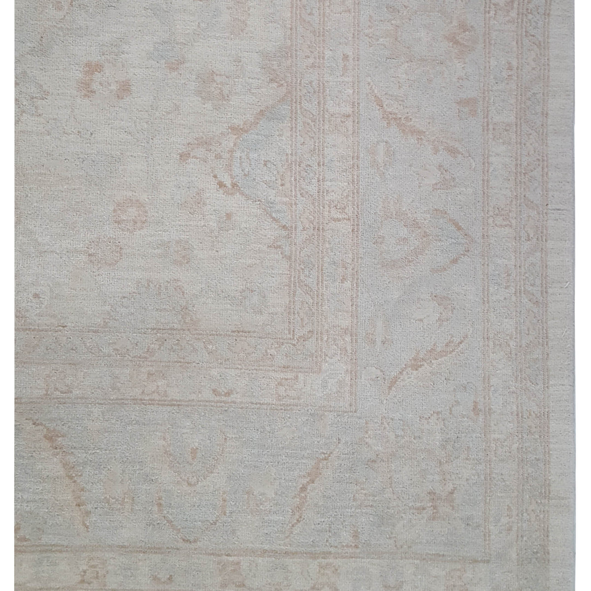 Pacific Ziegler 41544 Ivory Teal Transitional Hand Knotted Rug