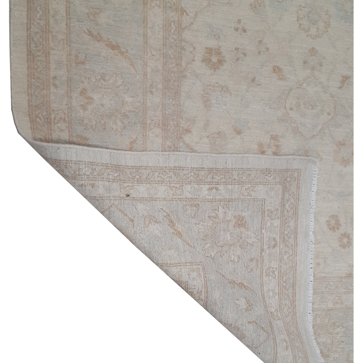 Pacific Ziegler 41544 Ivory Teal Transitional Hand Knotted Rug