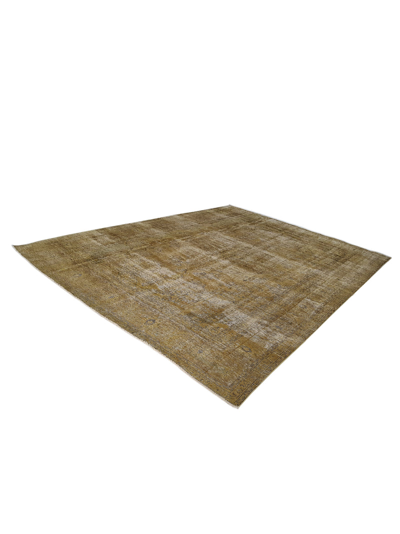 Pacific Overdyed 41593 Gold Gold Transitional Hand Knotted Rug