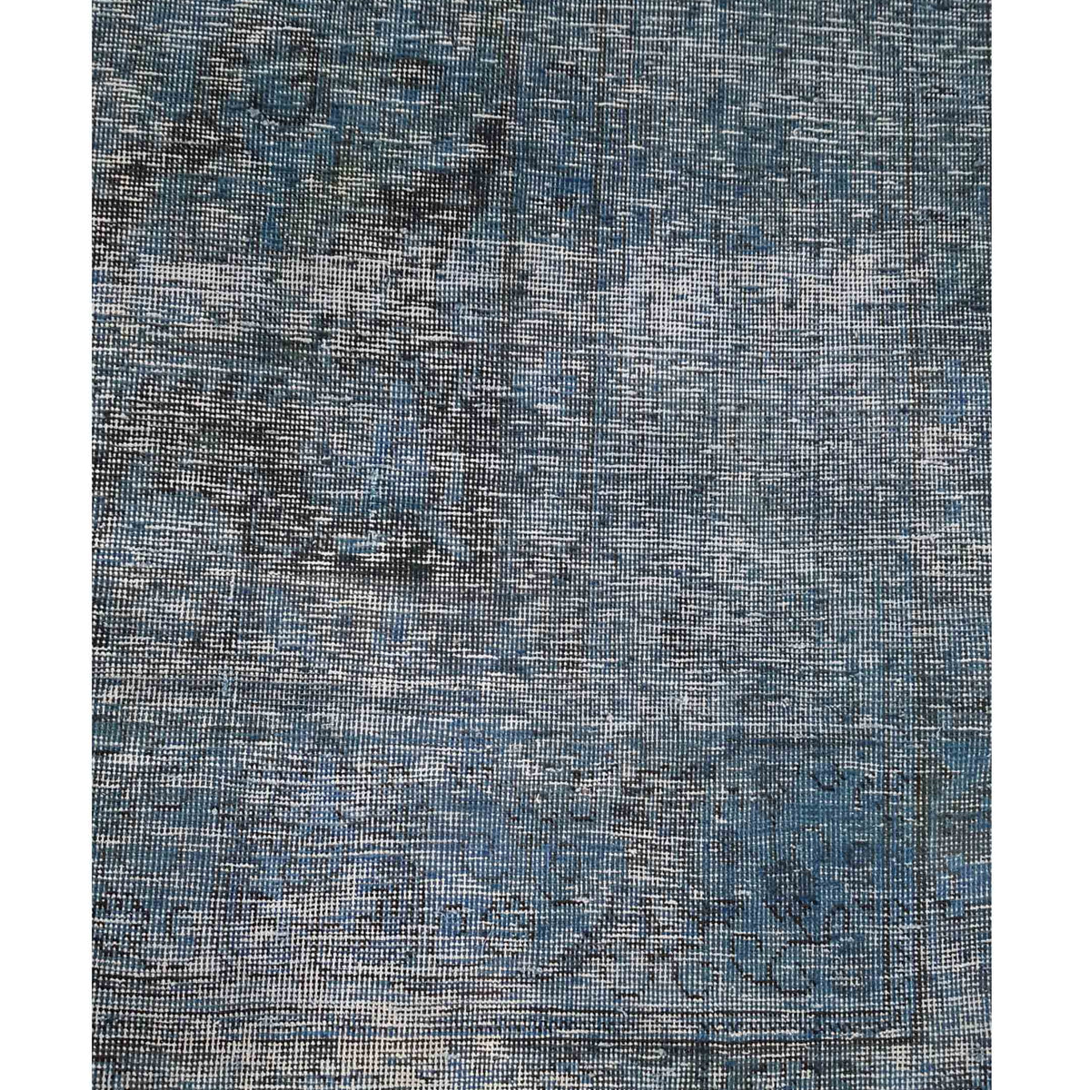 Pacific Overdyed 41594 Teal Teal Transitional Hand Knotted Rug
