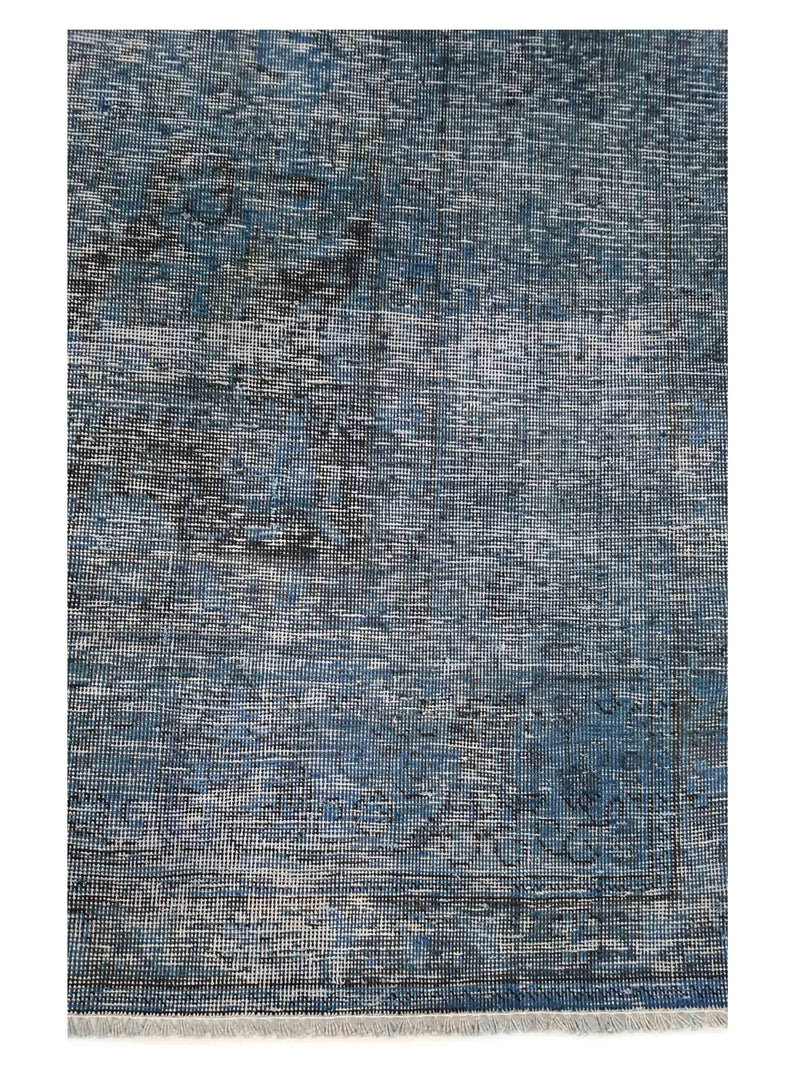 Pacific Overdyed 41594 Teal Teal Transitional Hand Knotted Rug