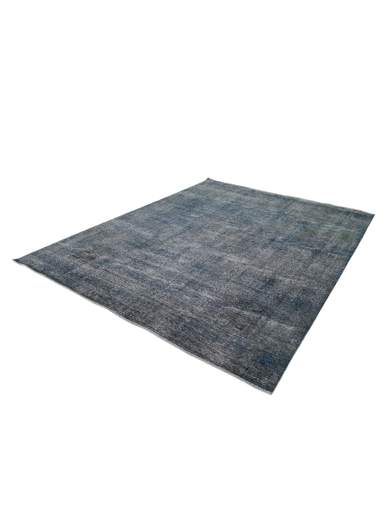 Pacific Overdyed 41594 Teal Teal Transitional Hand Knotted Rug