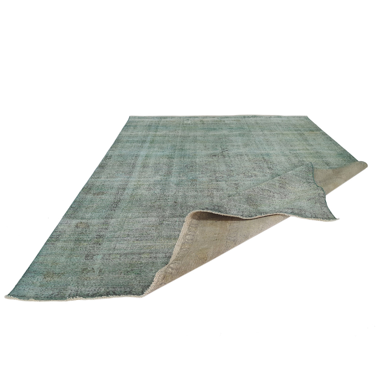 Pacific Overdyed 41595 Lt.Green Lt.Green Transitional Hand Knotted Rug